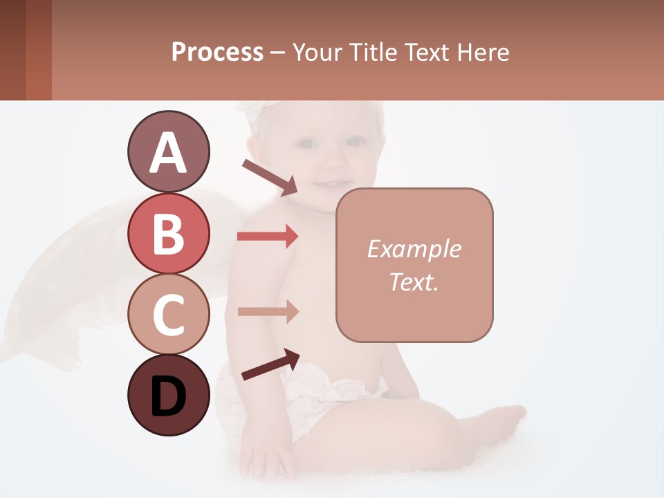 A Baby With Angel Wings Sitting On The Ground PowerPoint Template