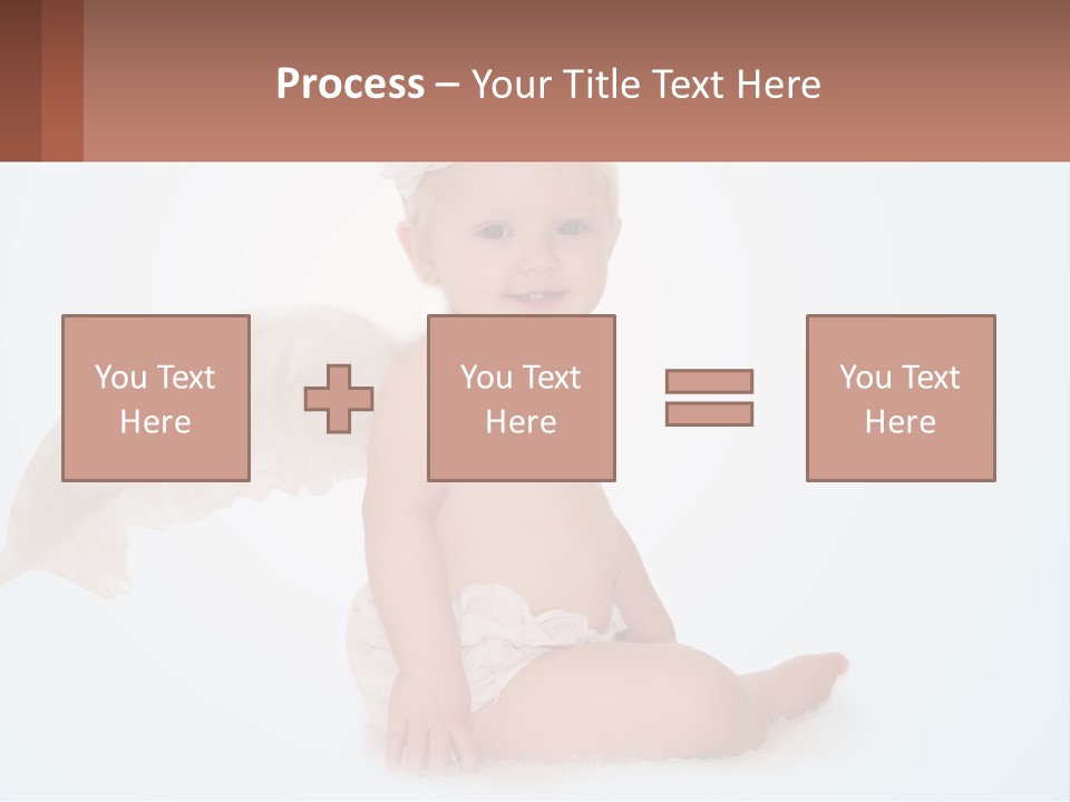 A Baby With Angel Wings Sitting On The Ground PowerPoint Template