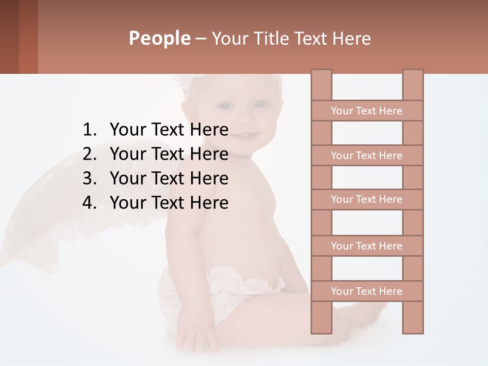 A Baby With Angel Wings Sitting On The Ground PowerPoint Template