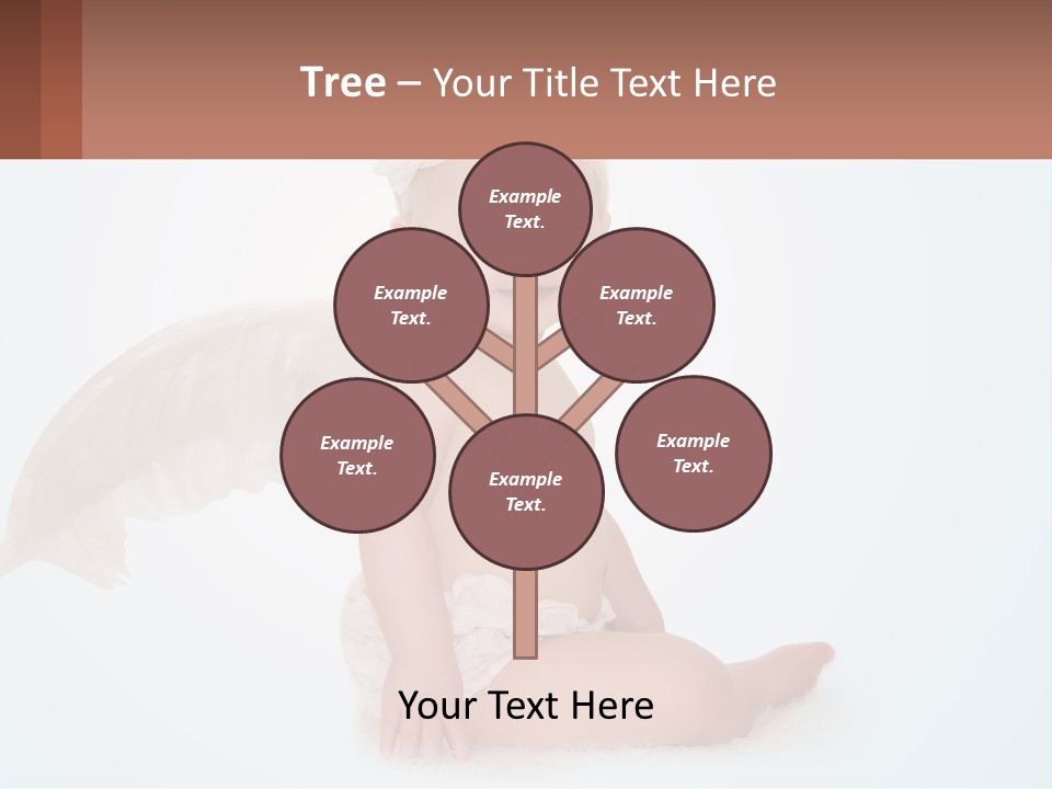 A Baby With Angel Wings Sitting On The Ground PowerPoint Template