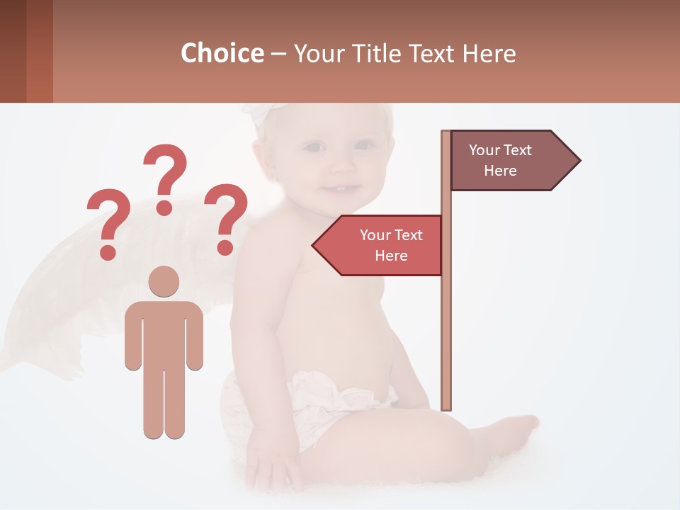 A Baby With Angel Wings Sitting On The Ground PowerPoint Template