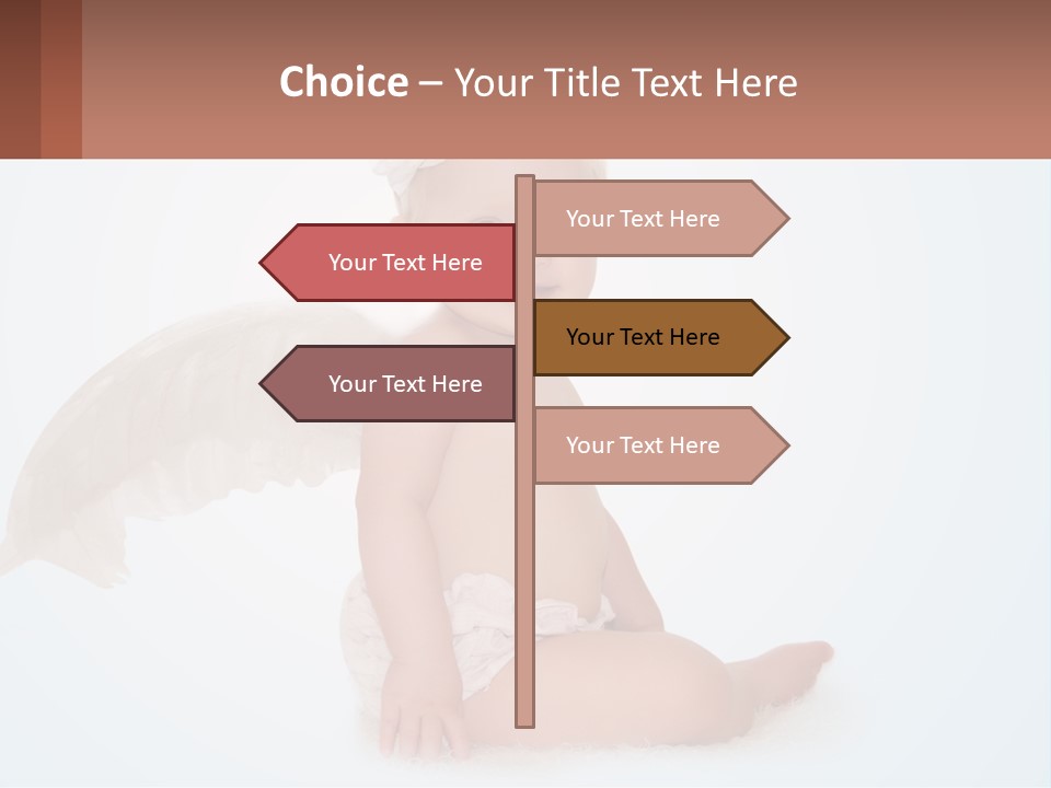 A Baby With Angel Wings Sitting On The Ground PowerPoint Template