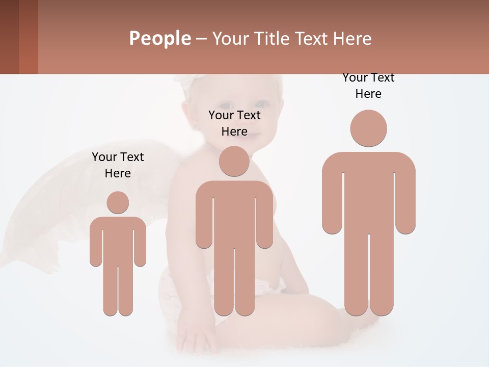 A Baby With Angel Wings Sitting On The Ground PowerPoint Template