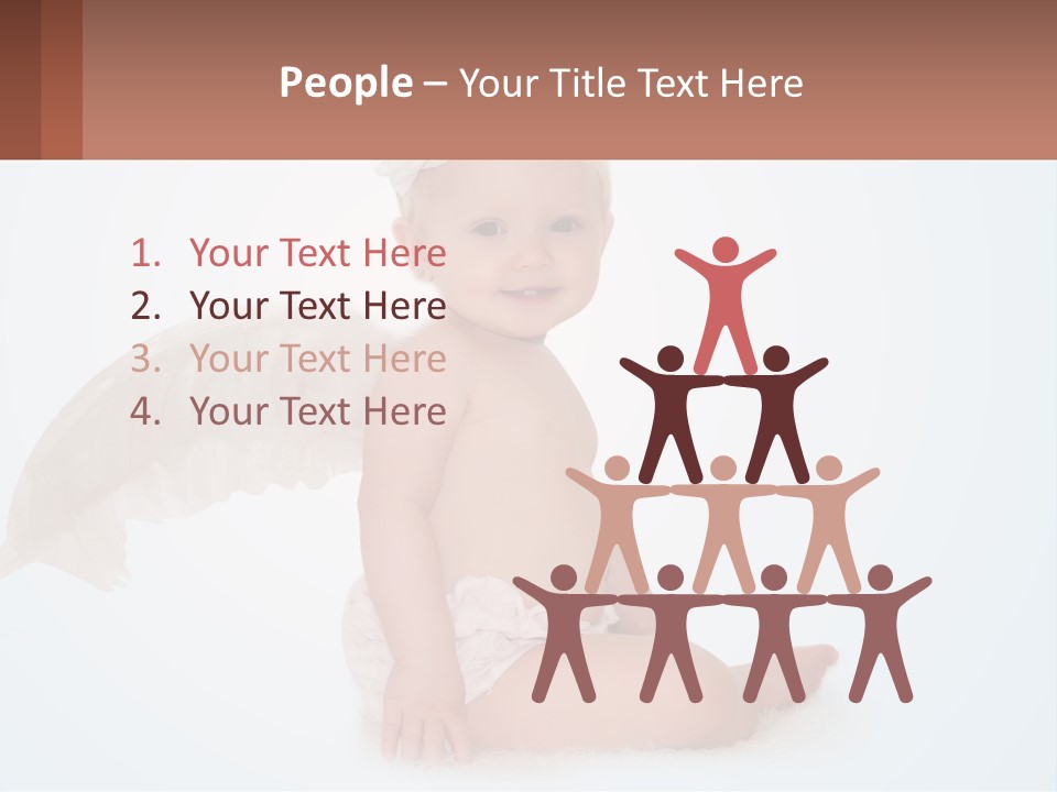 A Baby With Angel Wings Sitting On The Ground PowerPoint Template