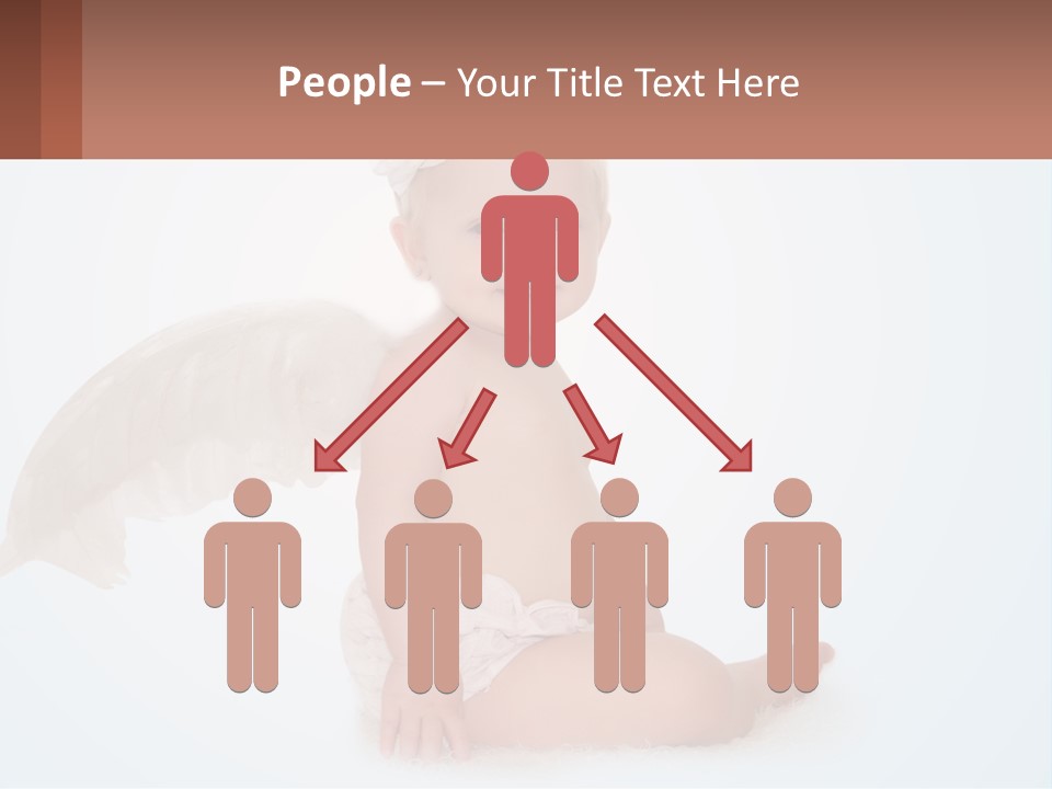 A Baby With Angel Wings Sitting On The Ground PowerPoint Template