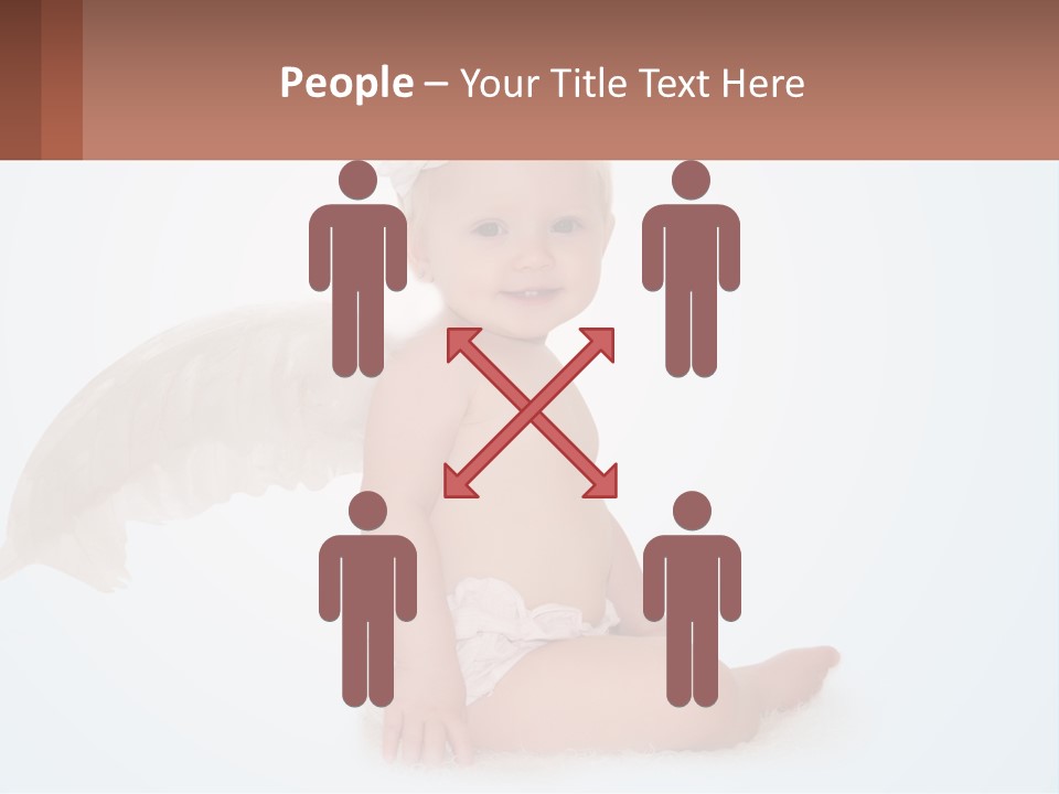 A Baby With Angel Wings Sitting On The Ground PowerPoint Template