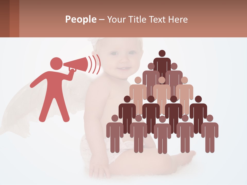 A Baby With Angel Wings Sitting On The Ground PowerPoint Template