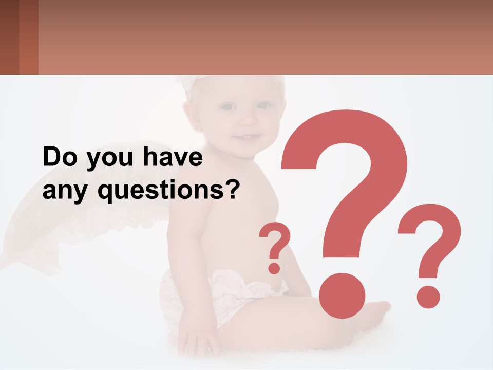 A Baby With Angel Wings Sitting On The Ground PowerPoint Template