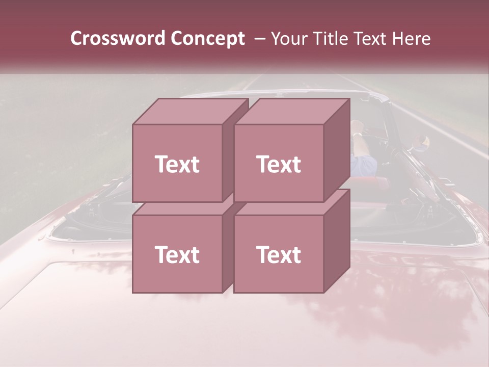 Road Horizontal Sixties PowerPoint Template