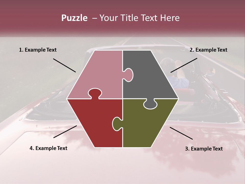 Road Horizontal Sixties PowerPoint Template