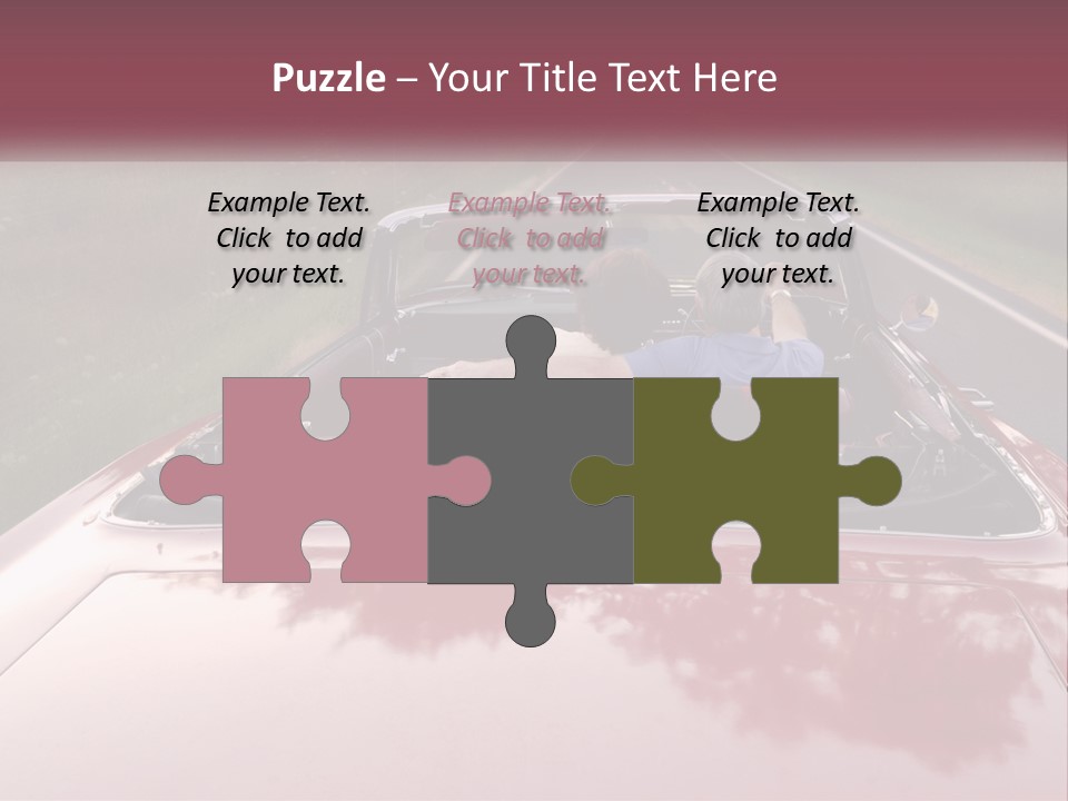 Road Horizontal Sixties PowerPoint Template