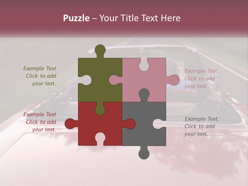 Road Horizontal Sixties PowerPoint Template