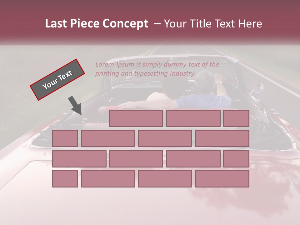 Road Horizontal Sixties PowerPoint Template