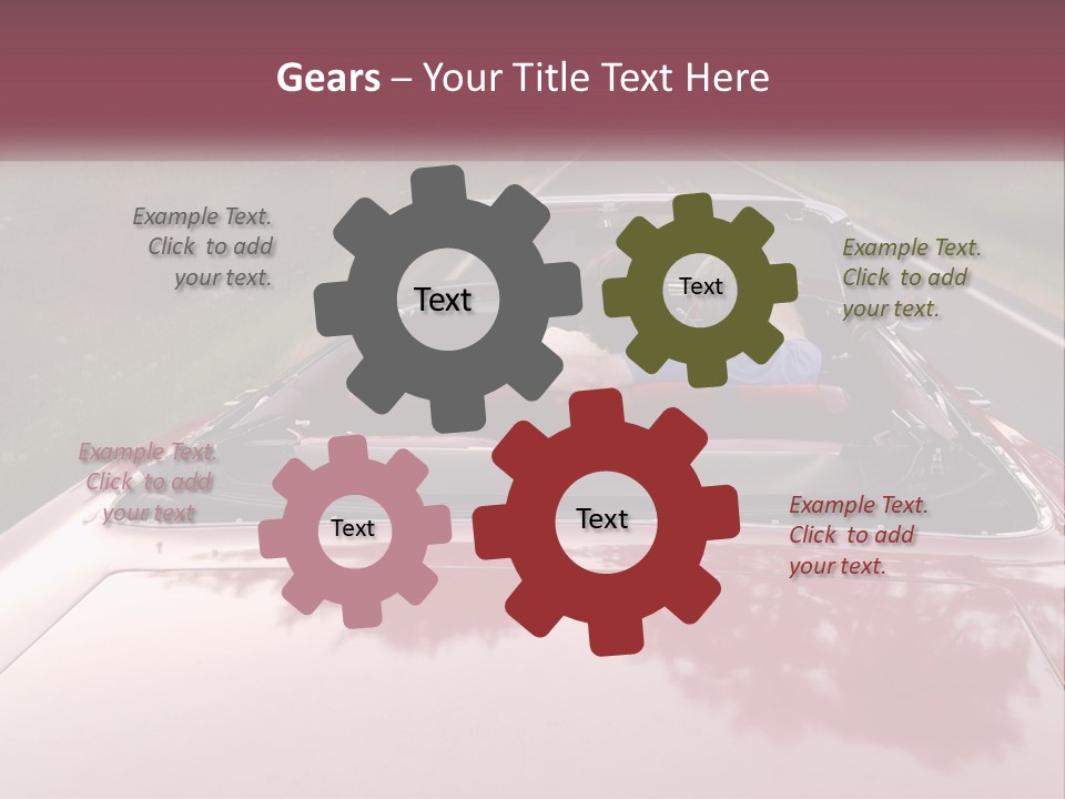 Road Horizontal Sixties PowerPoint Template