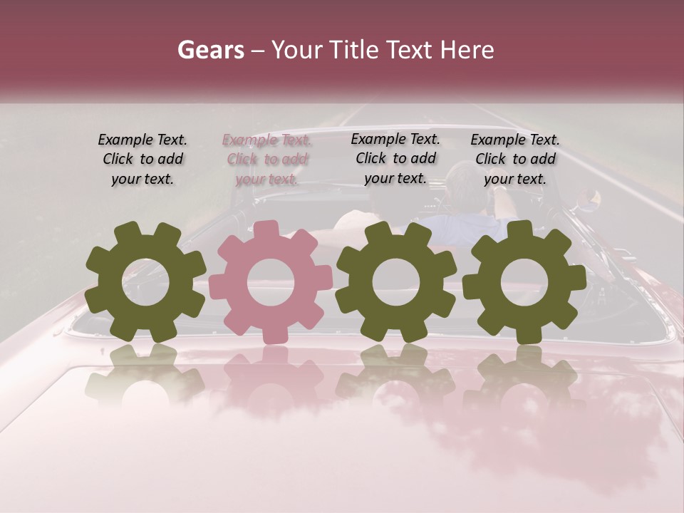 Road Horizontal Sixties PowerPoint Template