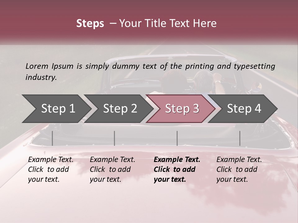 Road Horizontal Sixties PowerPoint Template