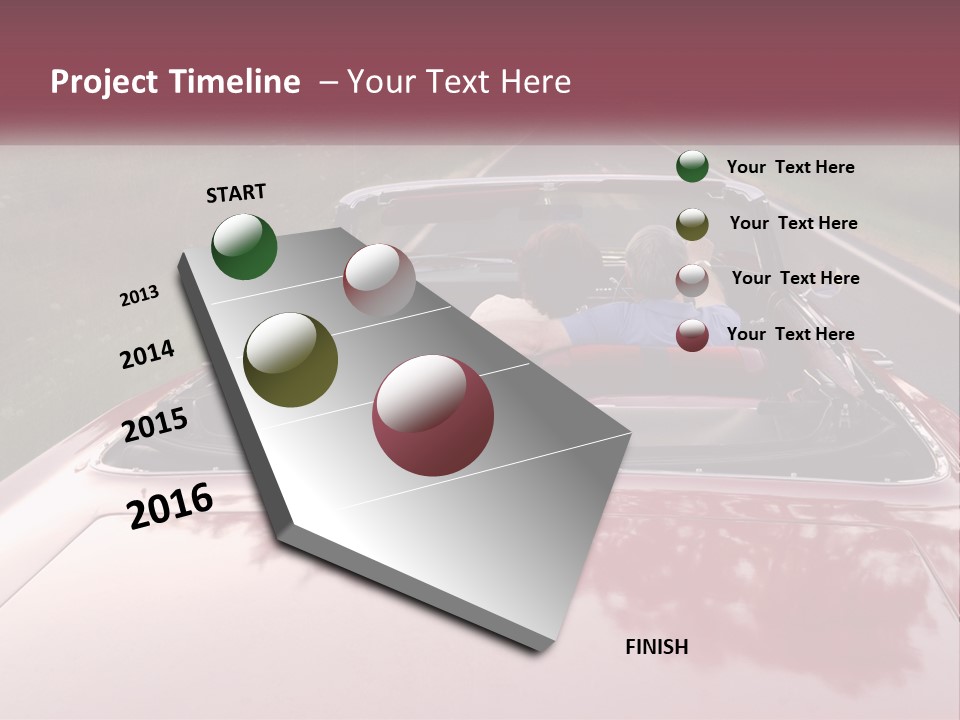 Road Horizontal Sixties PowerPoint Template
