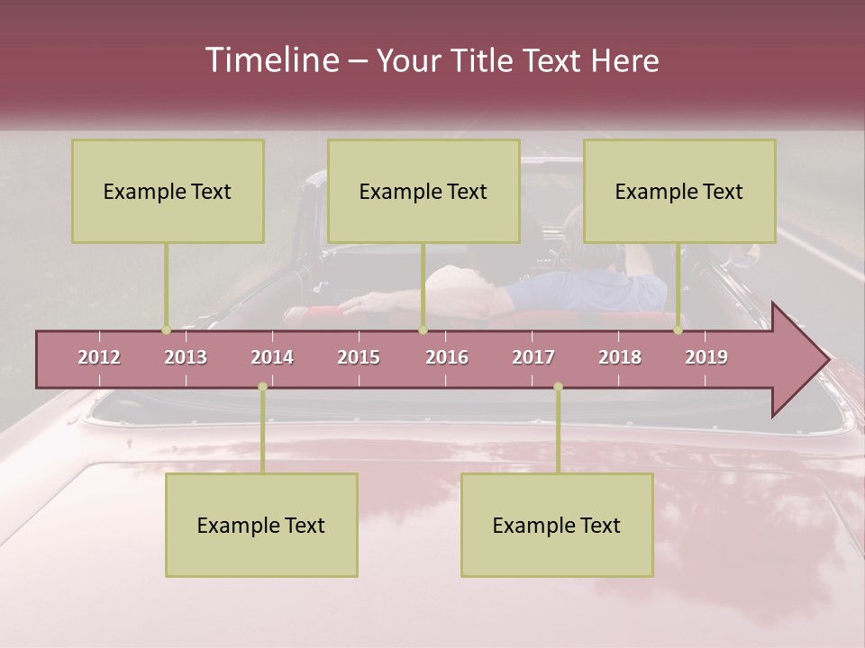 Road Horizontal Sixties PowerPoint Template