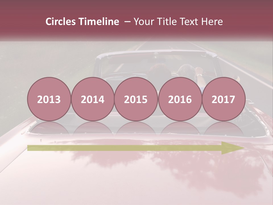Road Horizontal Sixties PowerPoint Template