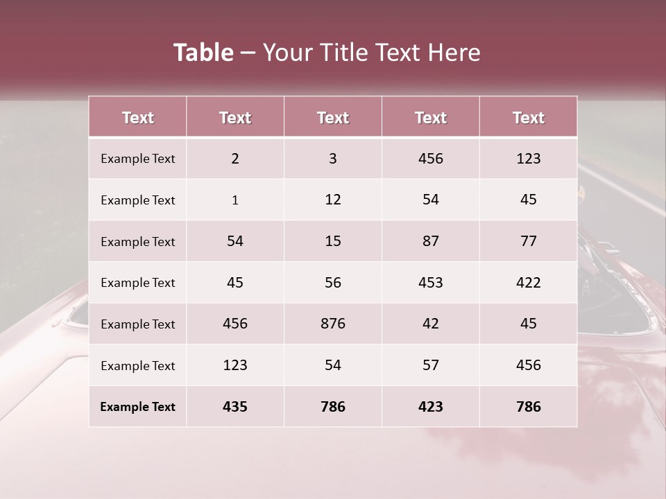 Road Horizontal Sixties PowerPoint Template