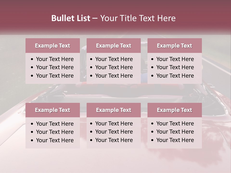 Road Horizontal Sixties PowerPoint Template