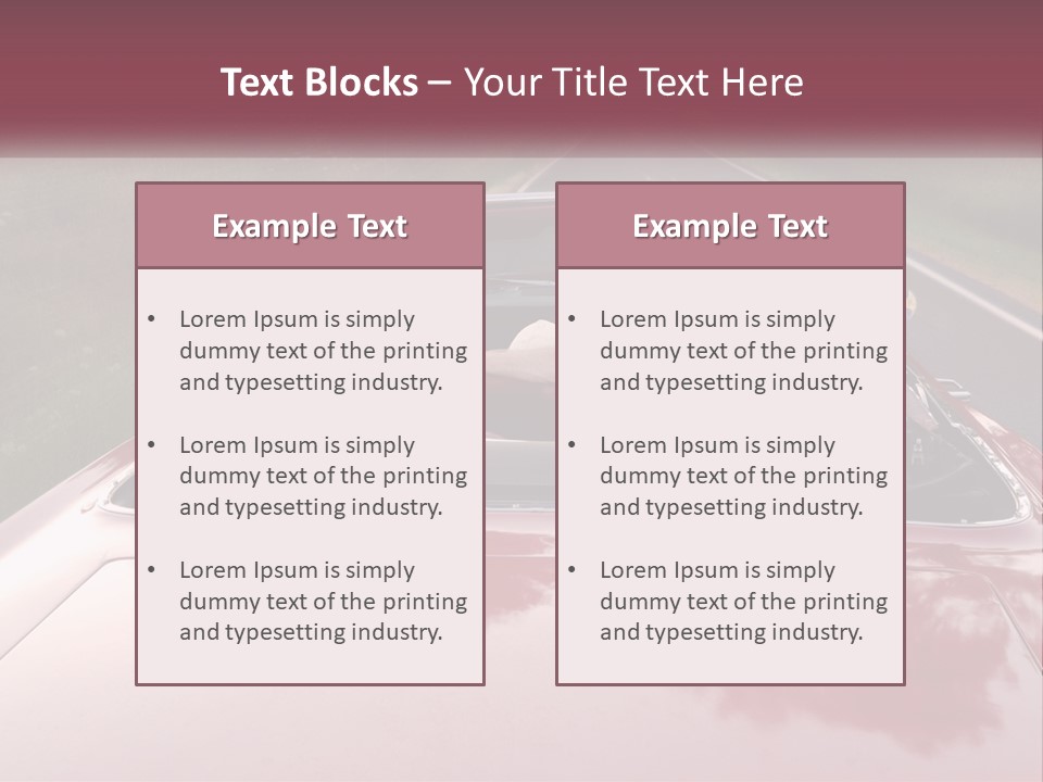 Road Horizontal Sixties PowerPoint Template