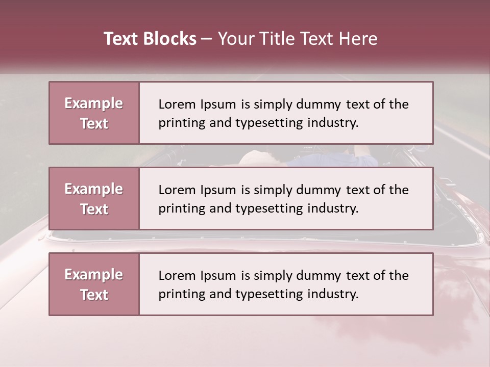 Road Horizontal Sixties PowerPoint Template