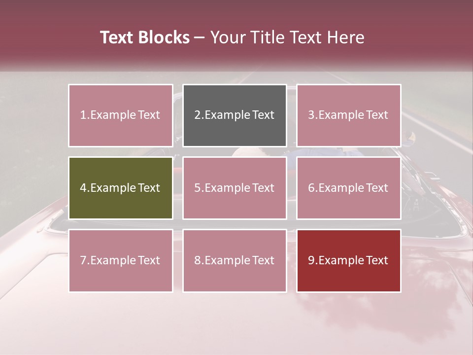 Road Horizontal Sixties PowerPoint Template