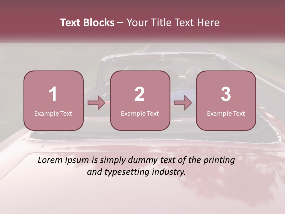 Road Horizontal Sixties PowerPoint Template