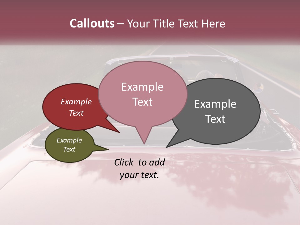 Road Horizontal Sixties PowerPoint Template