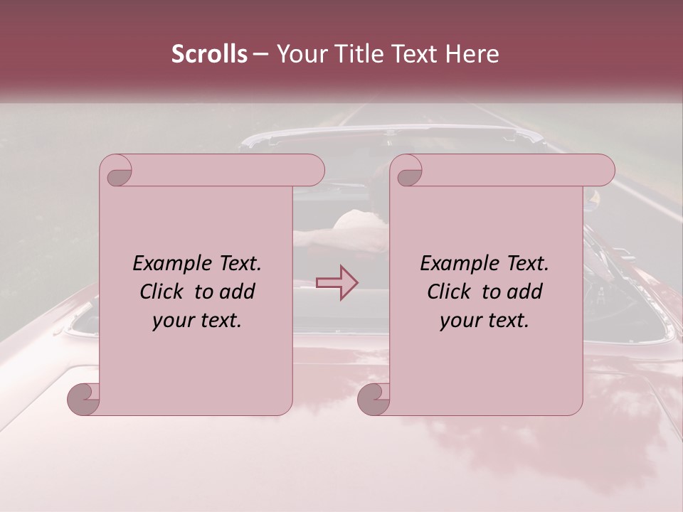 Road Horizontal Sixties PowerPoint Template