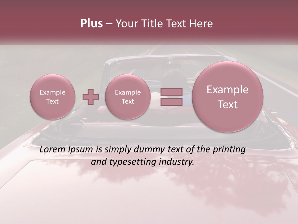 Road Horizontal Sixties PowerPoint Template