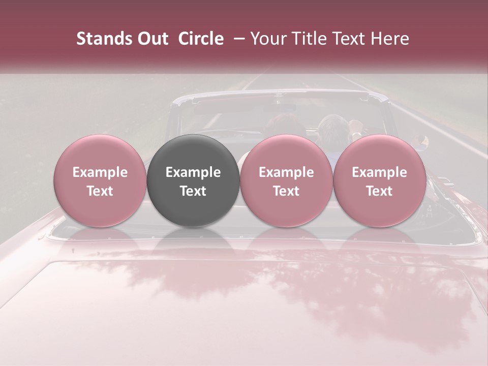 Road Horizontal Sixties PowerPoint Template