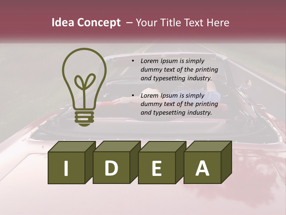 Road Horizontal Sixties PowerPoint Template