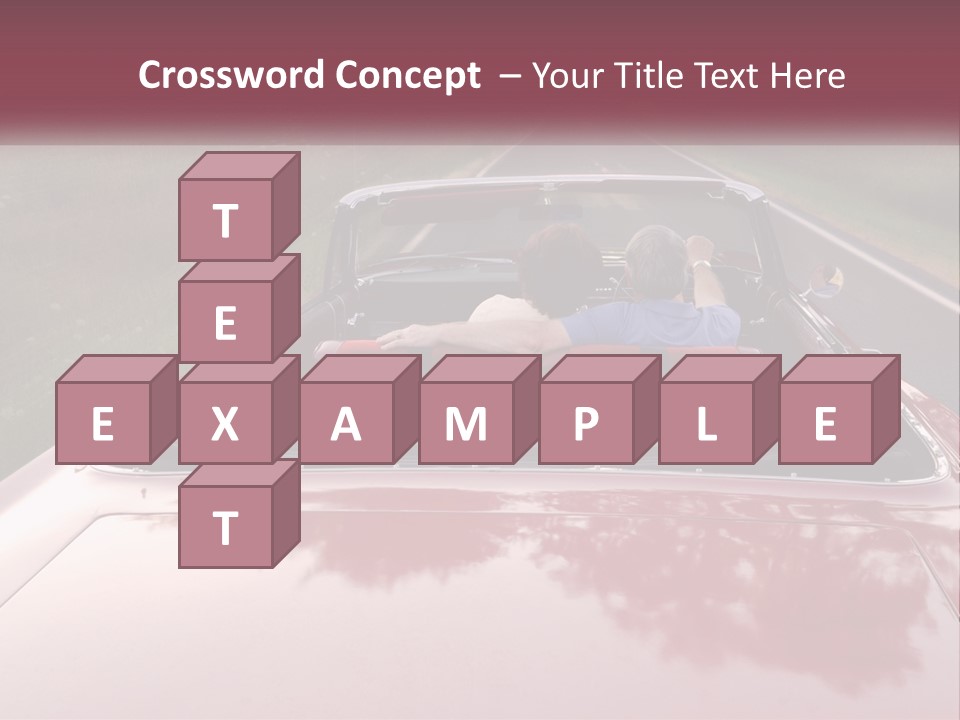 Road Horizontal Sixties PowerPoint Template