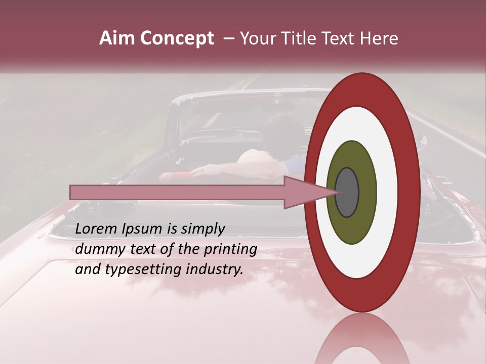 Road Horizontal Sixties PowerPoint Template