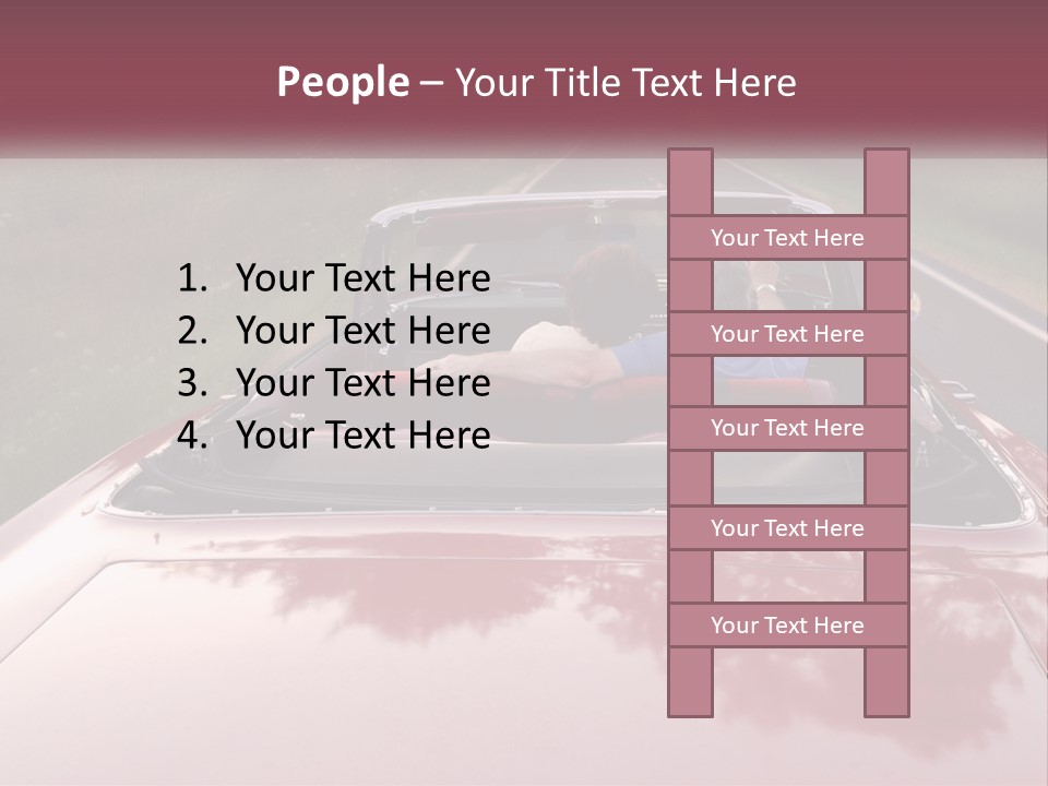 Road Horizontal Sixties PowerPoint Template