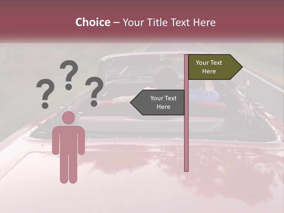 Road Horizontal Sixties PowerPoint Template