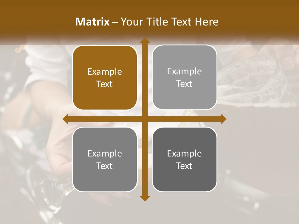 Sobriety Pour Caucasian PowerPoint Template