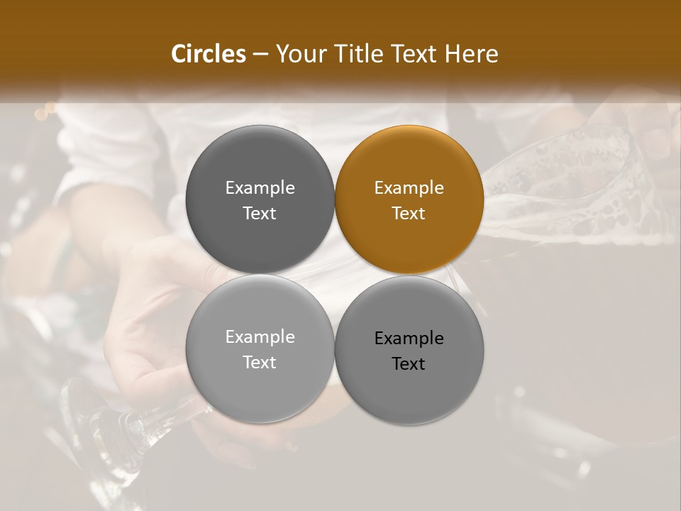 Sobriety Pour Caucasian PowerPoint Template