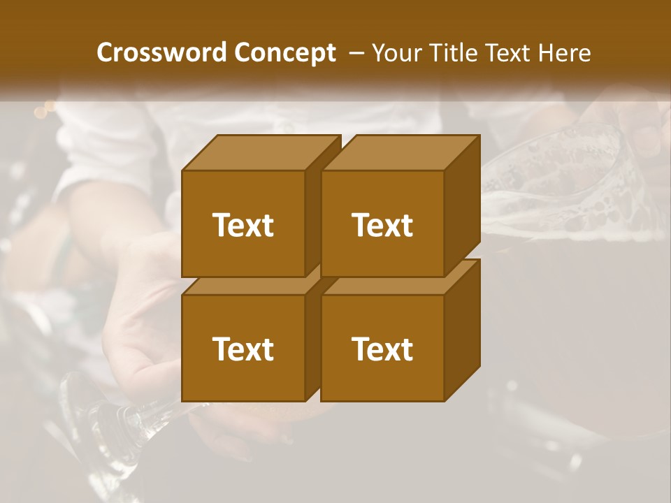 Sobriety Pour Caucasian PowerPoint Template