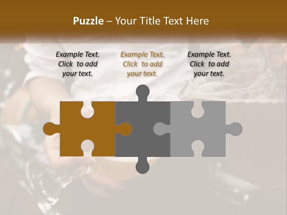 Sobriety Pour Caucasian PowerPoint Template