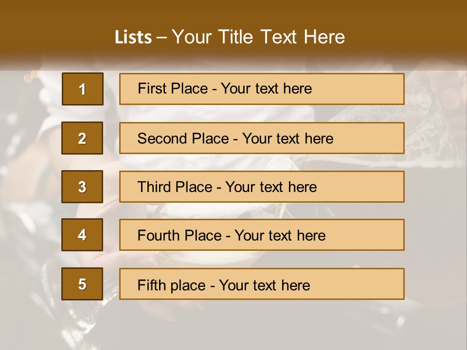 Sobriety Pour Caucasian PowerPoint Template