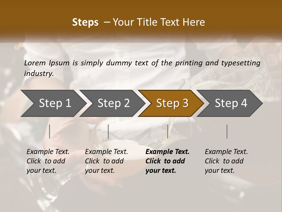 Sobriety Pour Caucasian PowerPoint Template