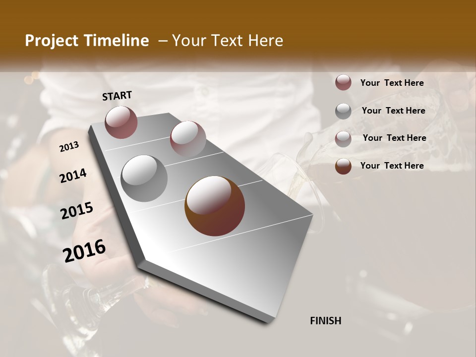 Sobriety Pour Caucasian PowerPoint Template