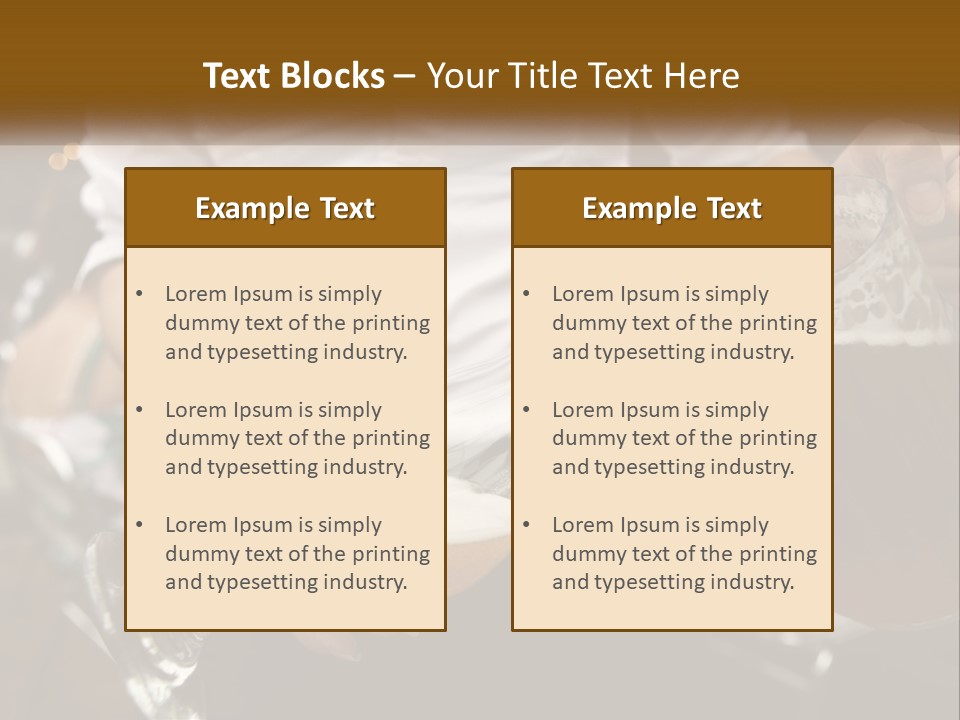 Sobriety Pour Caucasian PowerPoint Template