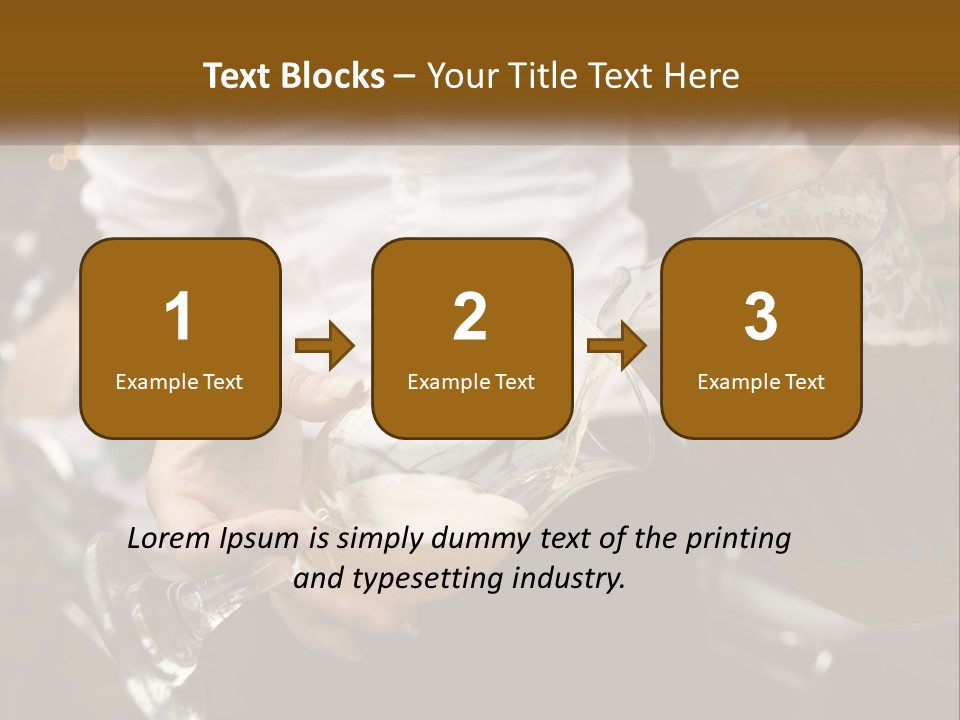 Sobriety Pour Caucasian PowerPoint Template