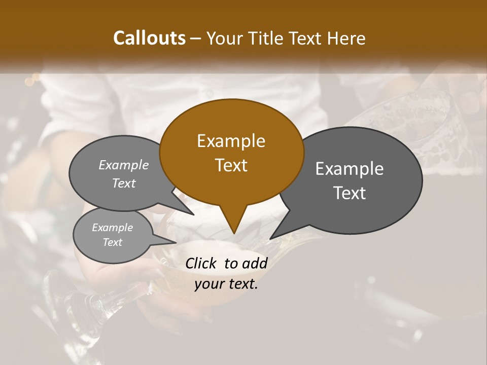 Sobriety Pour Caucasian PowerPoint Template