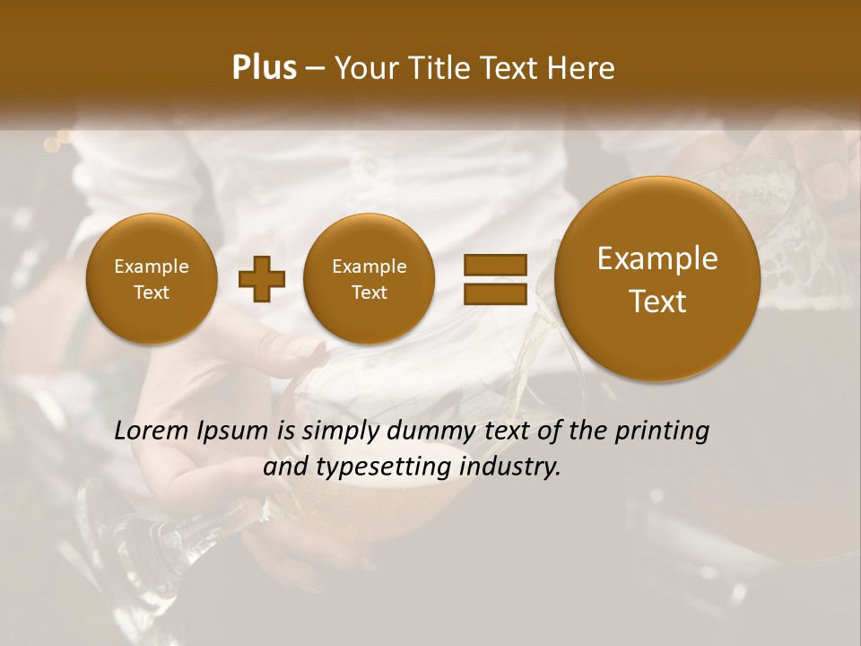 Sobriety Pour Caucasian PowerPoint Template