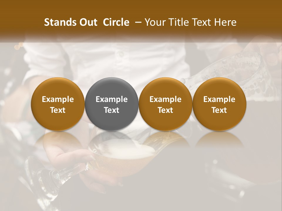 Sobriety Pour Caucasian PowerPoint Template